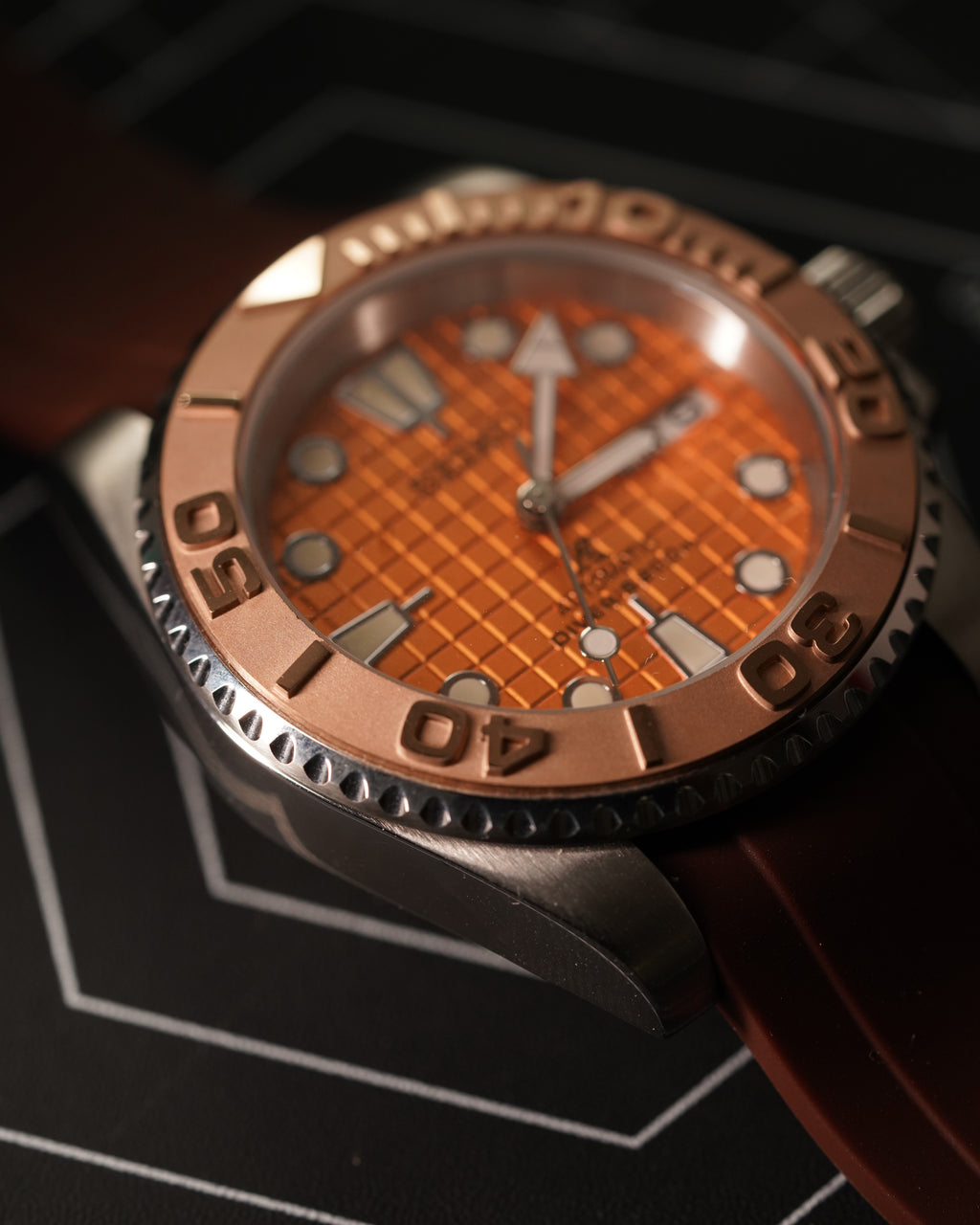 Seiko Diver |  Orange Rose & Gold Brown