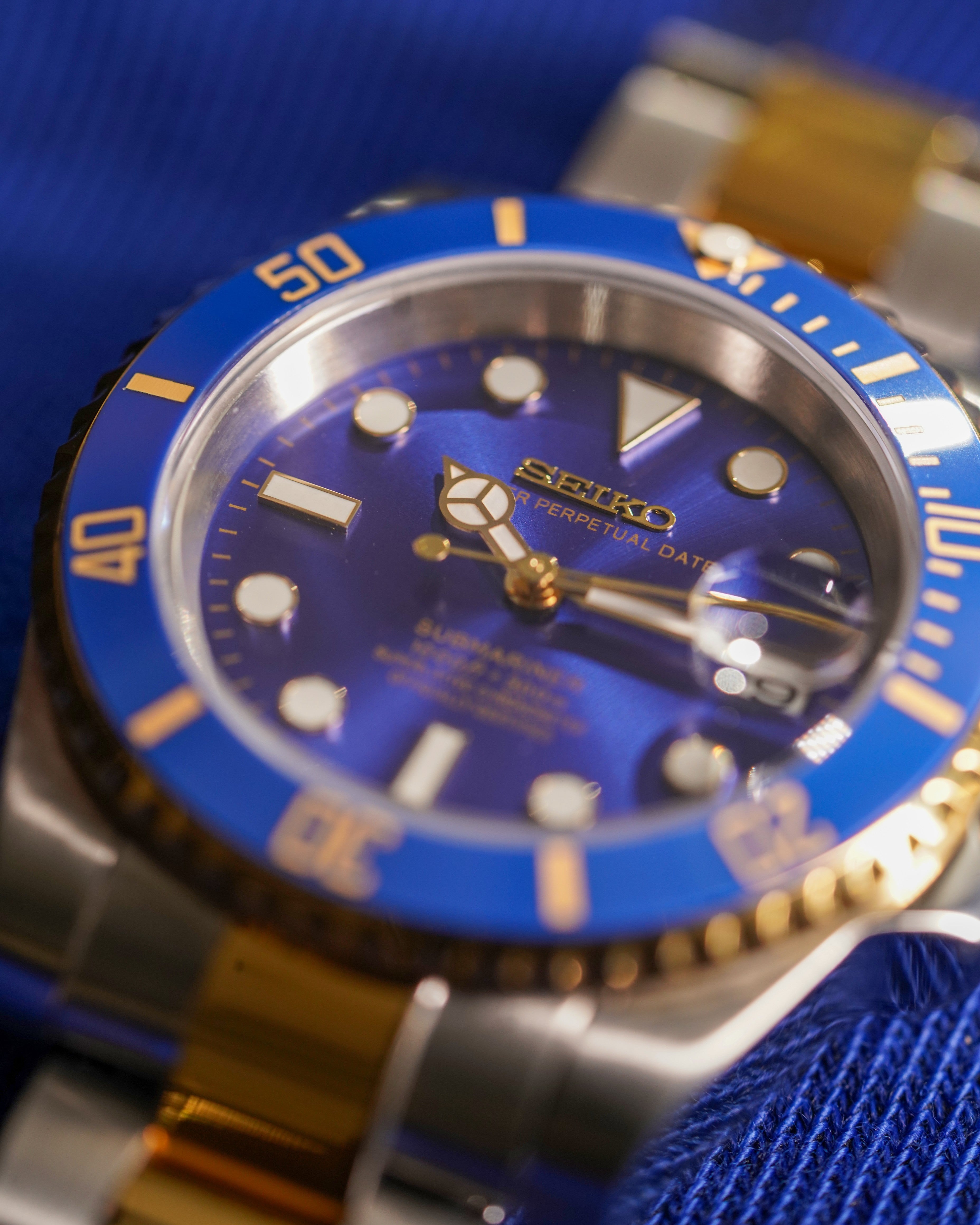 Seiko Marine |Chrome, Blue and Yellow Gold
